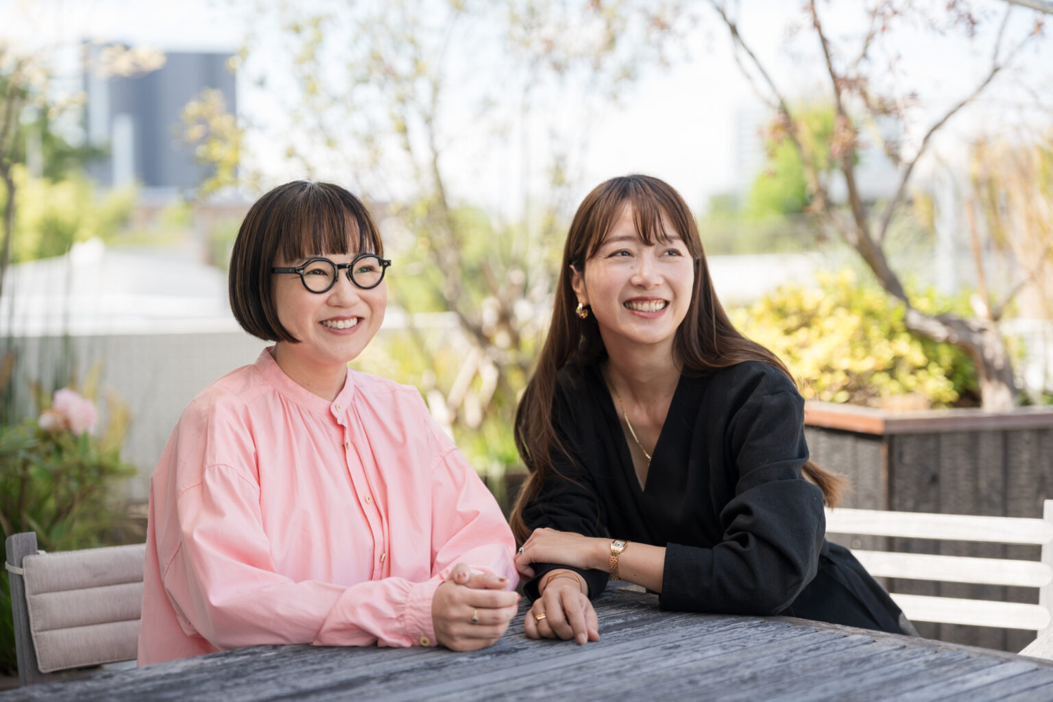 Effora director田口まさ美と。自然と共存して暮らし、生きることが幸せにつながっていくという思いは同じ。
